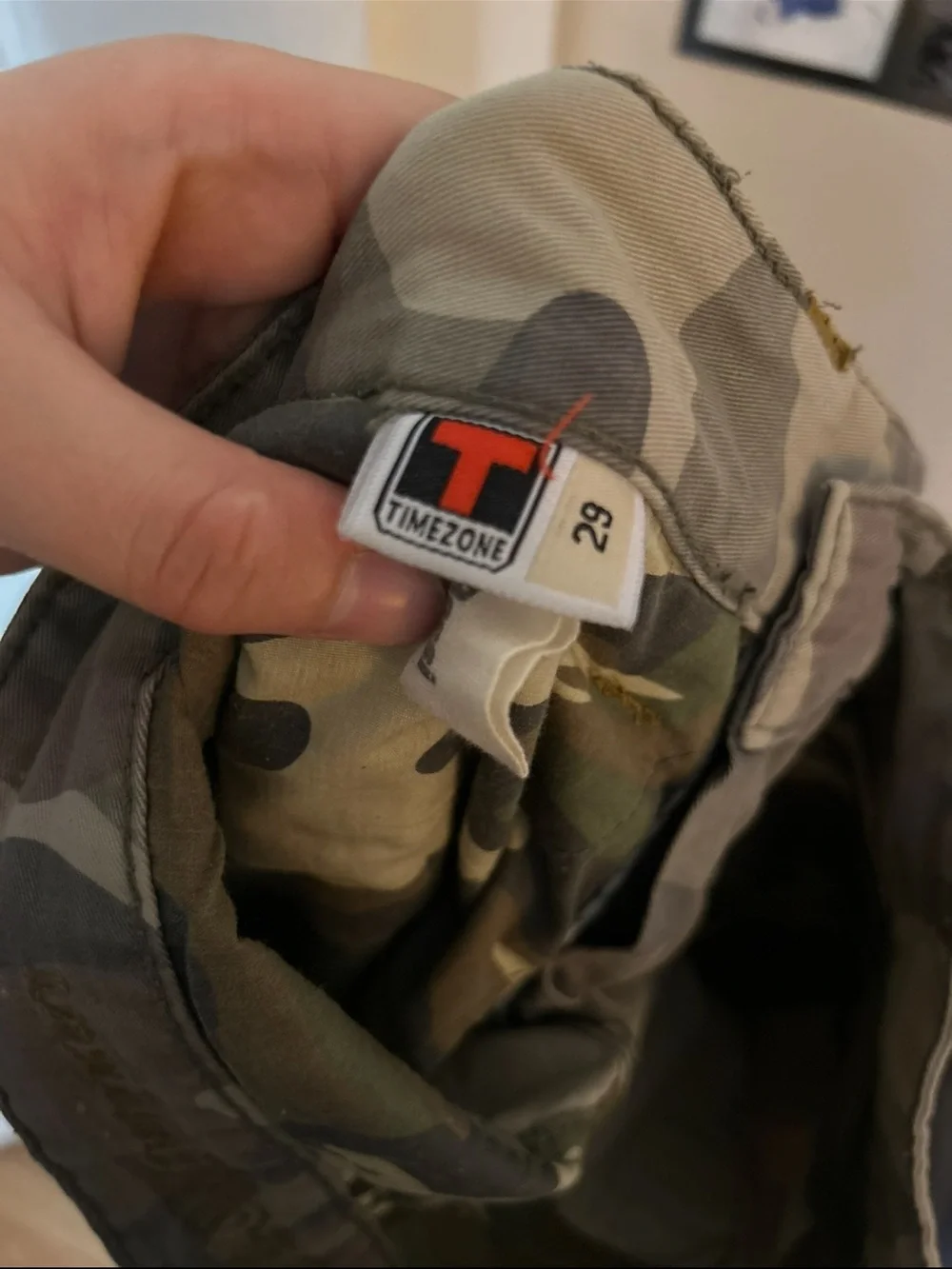 Camouflage Cargo Shorts with Floral Embroidery
